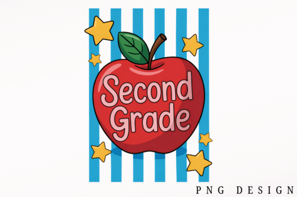 Back to School Teacher Apple PNG for Embroidery