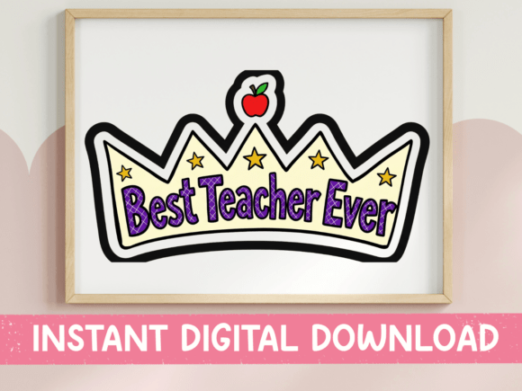 Best Teacher Ever Crown Apple SVG Review