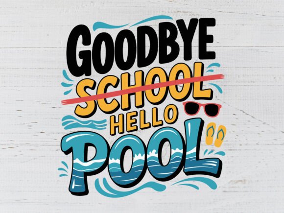 Goodbye School Hello Pool: A Summer Embroidery Delight