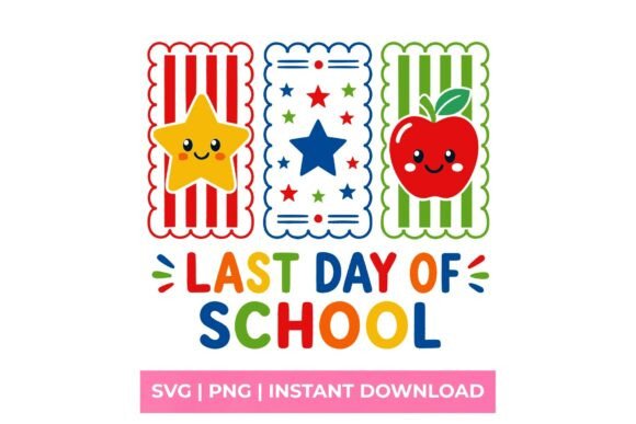 Last Day of School Retro Primary SVG