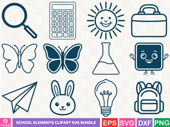 Review: School Elements Clipart SVG Bundle