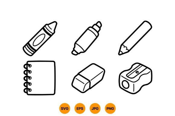 Review: School Supplies Doodle SVG for Embroidery