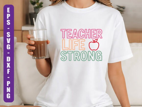 Teacher Life Strong SVG: A Bold Embroidery Choice